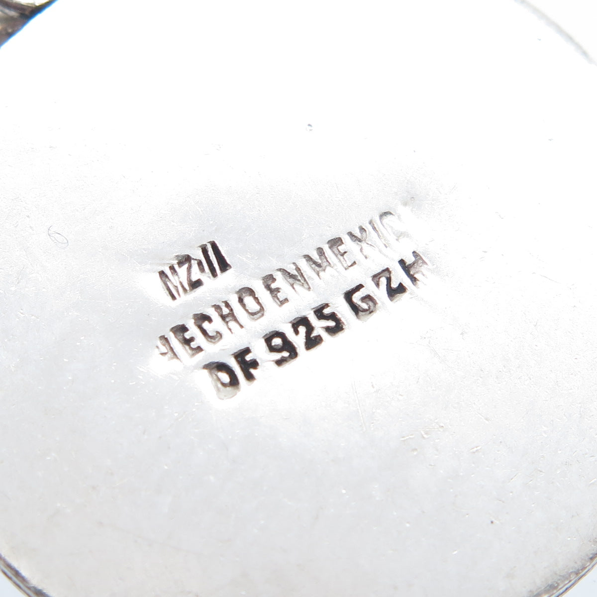 925 Sterling Silver Vintage Mexico Aztec Warrior Mask Oxidized Charm Pendant