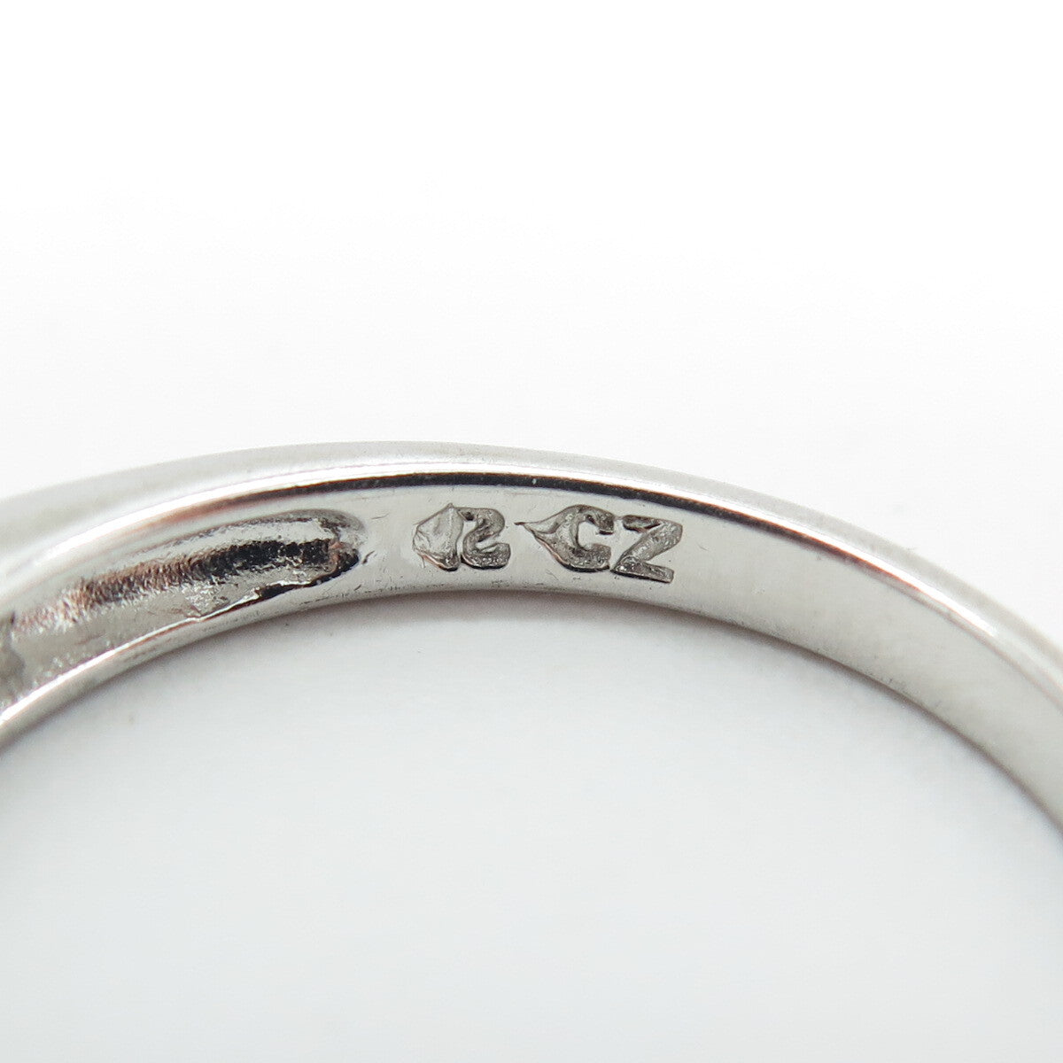 ROSS SIMONS 925 Sterling Silver Round-Cut C Z Half Eternity Band Ring Size 9
