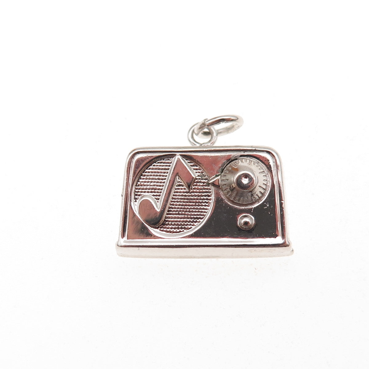 Art's Elegance 925 Sterling Silver Vintage Retro Radio Charm Pendant