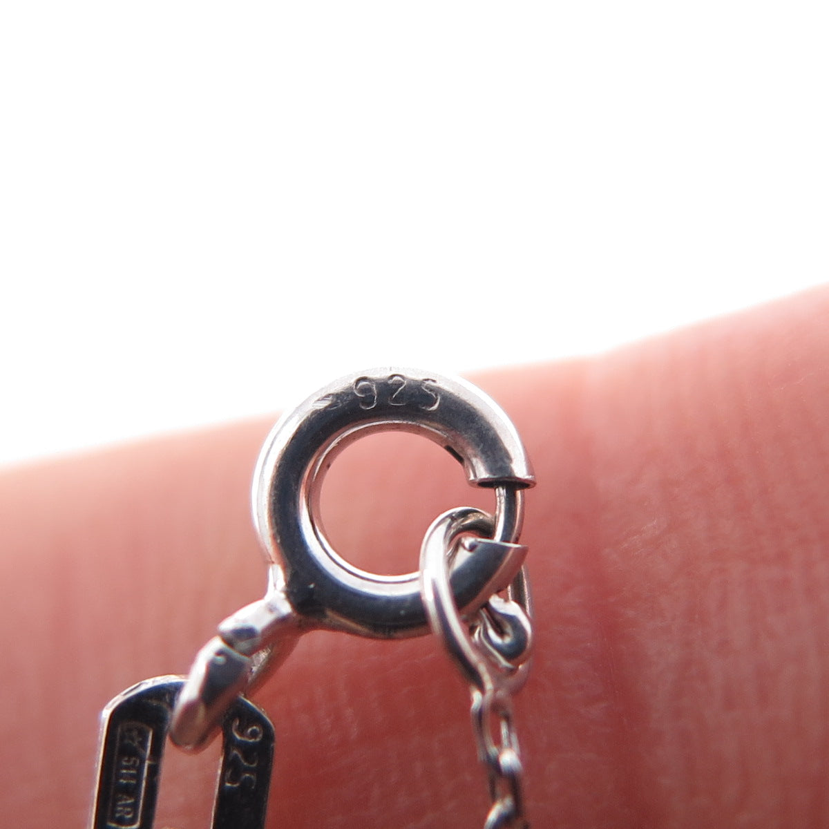 925 Sterling Silver Italy Real Diamond Circle of Life Cable Chain Necklace 16"