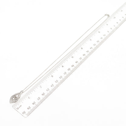 925 Sterling Silver Real Round-Cut Diamond Interlocked Cable Chain Necklace 18"
