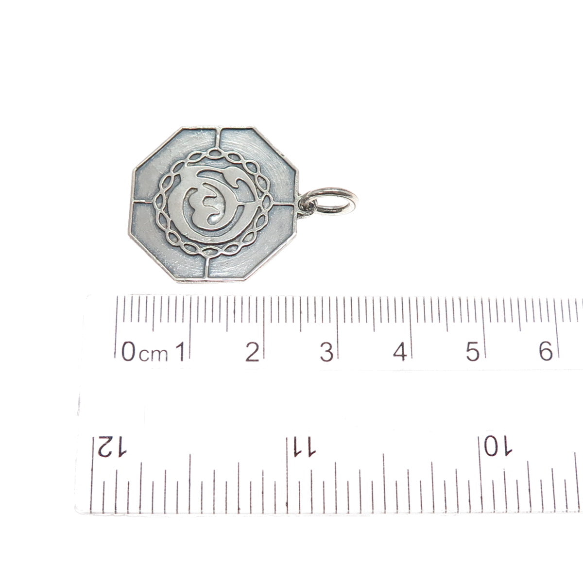 800 Silver Vintage Egypt Arabic Calligraphy Charm Pendant