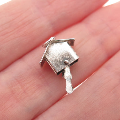 925 Sterling Antique Art Deco Mexico Birdhouse Articulated 3D Mini Charm Pendant