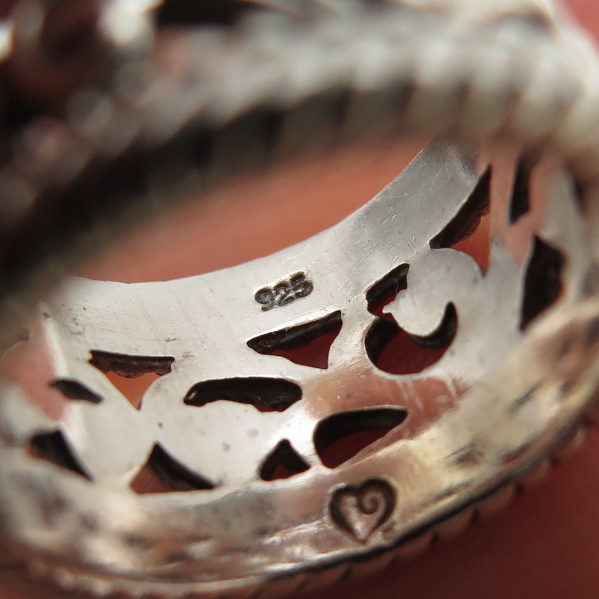 BRIGHTON 925 Sterling Silver Vintage Swirl Oxidized Ring Size 6.25