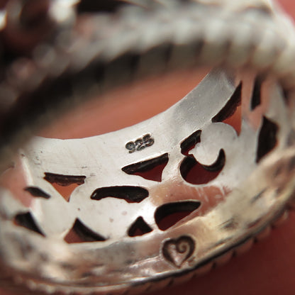 BRIGHTON 925 Sterling Silver Vintage Swirl Oxidized Ring Size 6.25