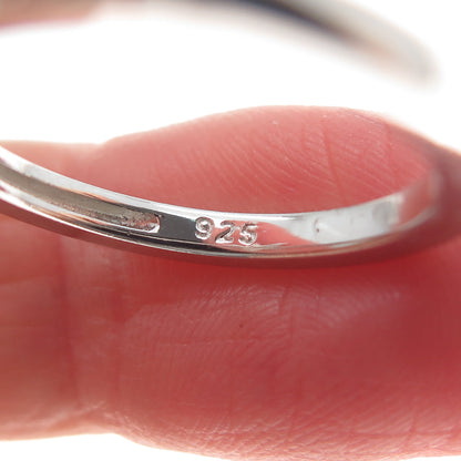 DSMK 925 Sterling Silver Round-Cut C Z Star of Bethlehem Ring Size 7.25