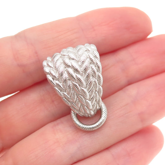 Judith Ripka 925 Sterling Silver Woven Bail for Pendant