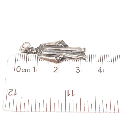Charles M. Robbins 925 Sterling Silver Vintage Graduate Student Charm Pendant