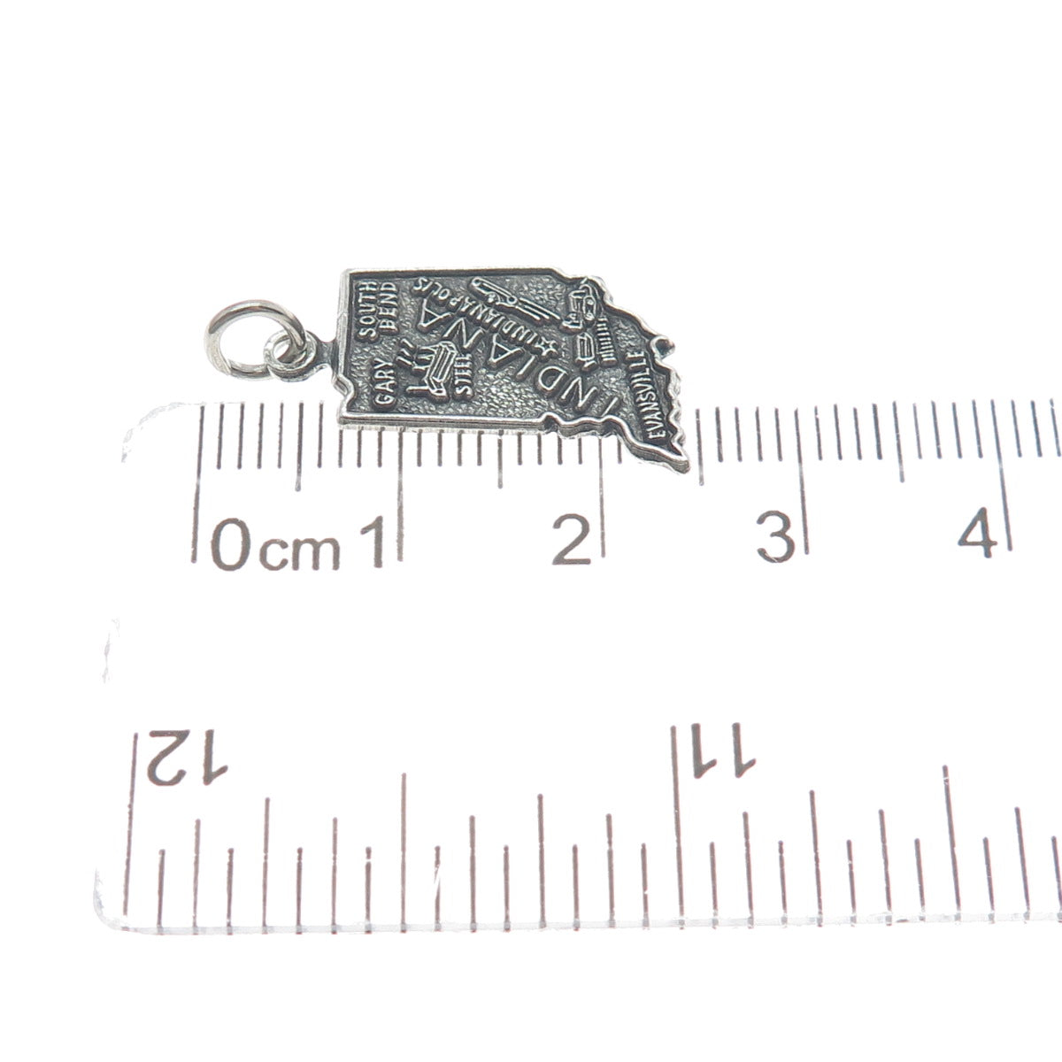 FRENCH & FRANKLIN Sterling Silver Vintage Indiana Oxidized Minimalist Pendant
