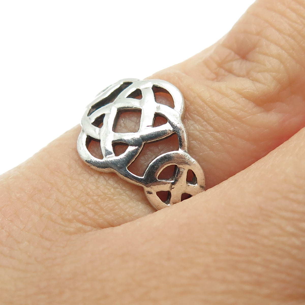 KIT HEATH 925 Sterling Silver Vintage 1998 Celtic Knot Oxidized Ring Size 5.25