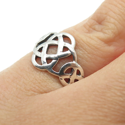 KIT HEATH 925 Sterling Silver Vintage 1998 Celtic Knot Oxidized Ring Size 5.25