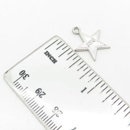 925 Sterling Silver Vintage Beta Sigma Phi Perfect Attendance Star Charm Pendant