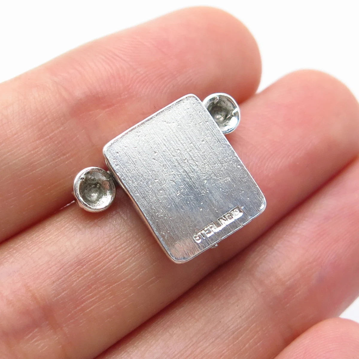 925 Sterling Silver Vintage Retro Phone Charm Pendant
