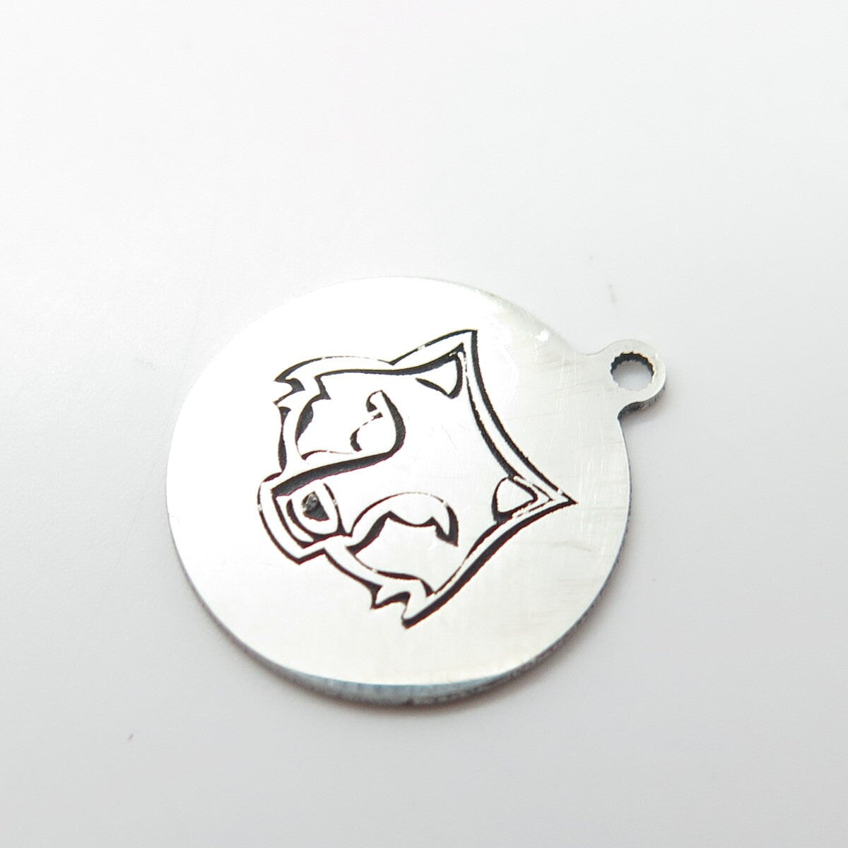 925 Sterling Silver USA Two In Town Wolf Charm Pendant
