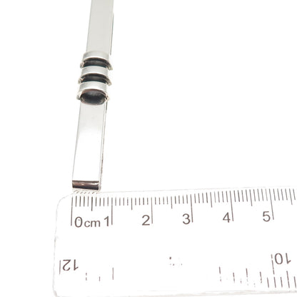 Eiler & Marloe 830S Silver Vintage Denmark Modernist Oxidized Tie Bar Clip