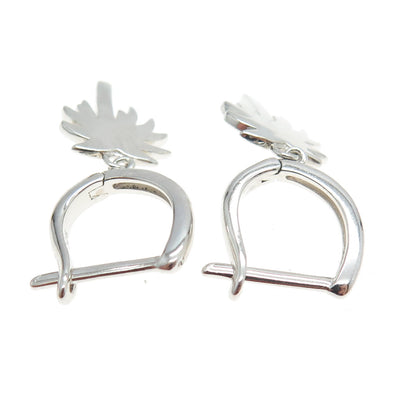 925 Sterling Silver Palm Tree Dangling Earrings