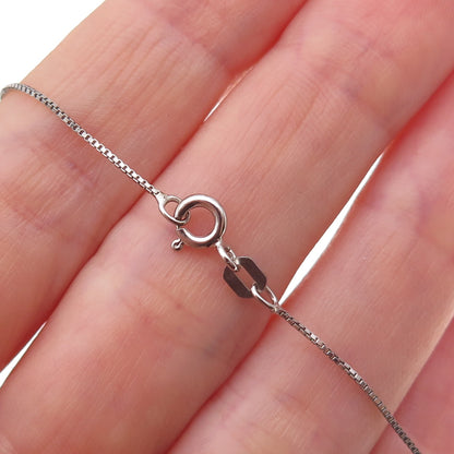 925 Sterling Silver Round-Cut C Z Letter P Initial Box Chain Necklace 18"
