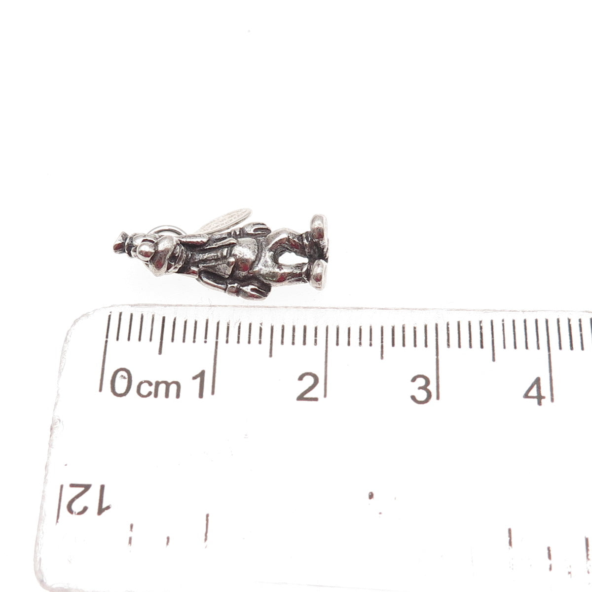 Walt Disney 925 Sterling Silver Vintage Goofy Oxidized 3D Mini Charm Pendant