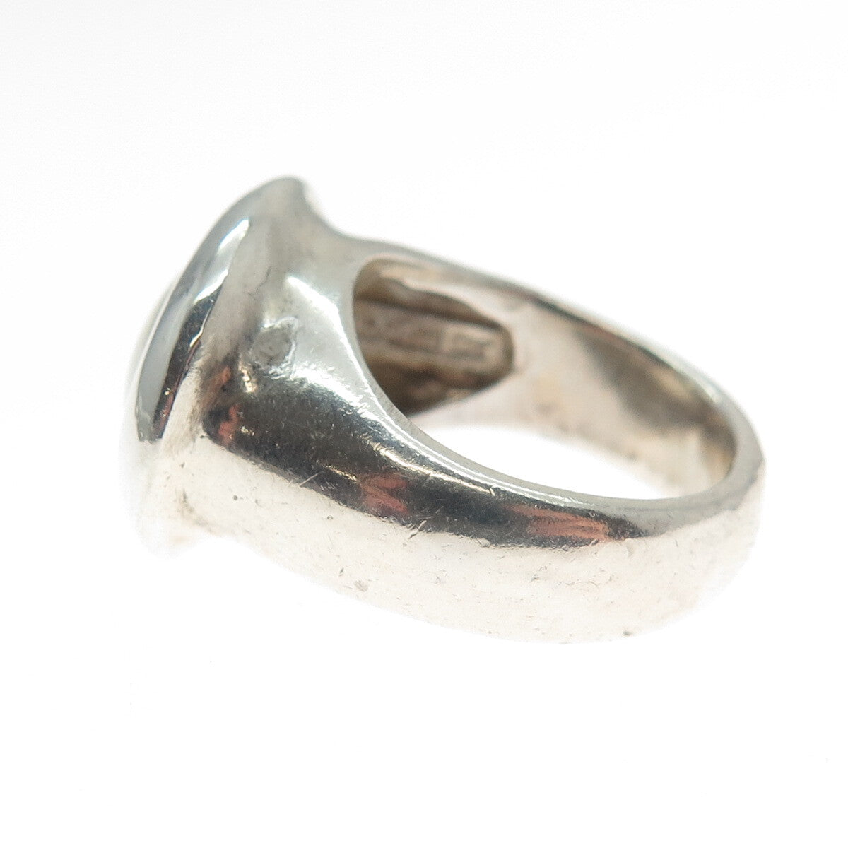 ESPO JOSEPH ESPOSITO 925 Sterling Silver Vintage Mother-of-Pearl Ring Size 5.5