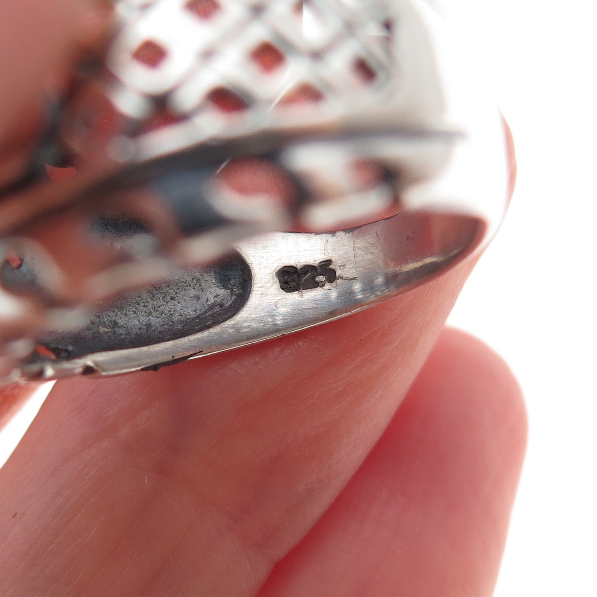 925 Sterling Silver Vintage Butterfly Oxidized Ring Size 8