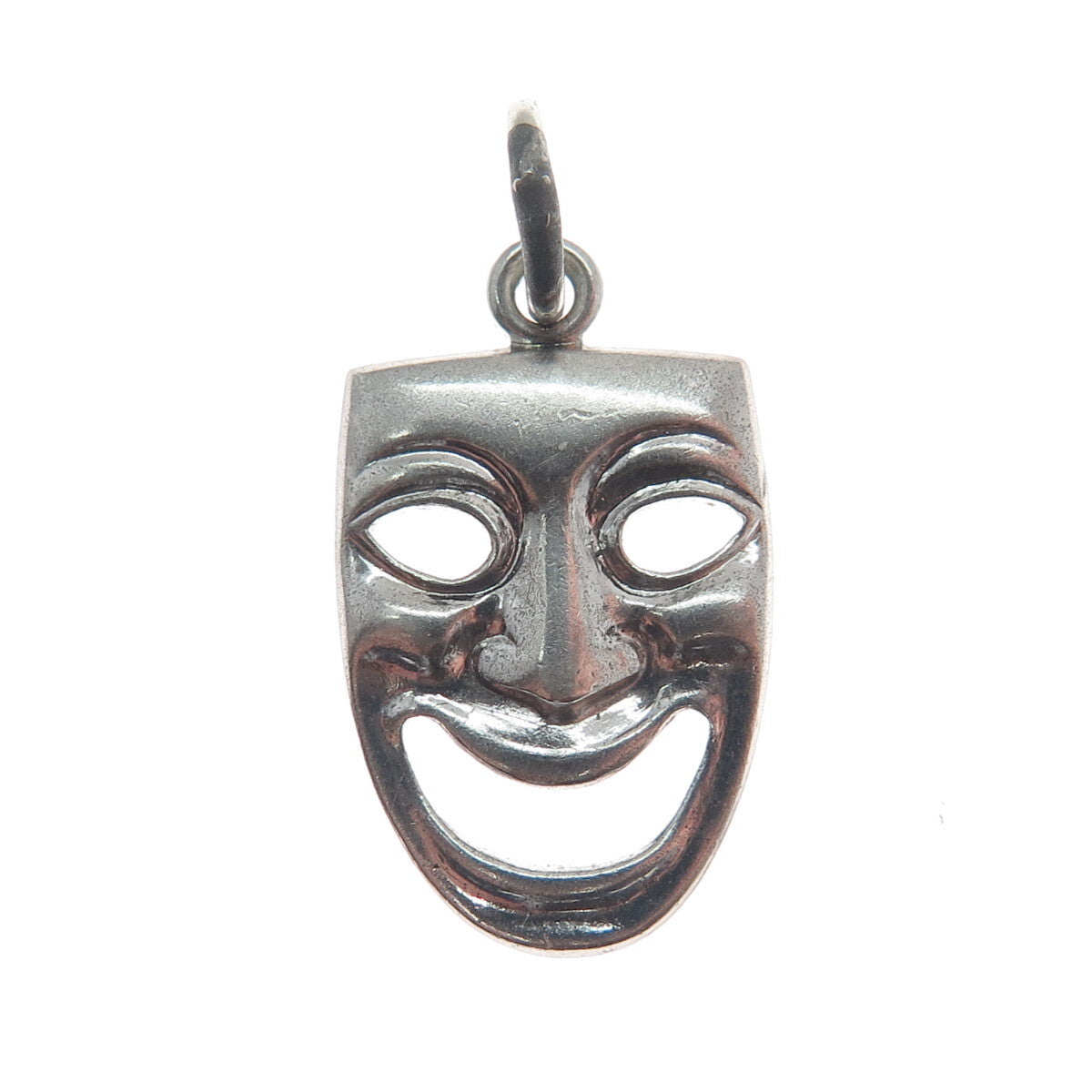 GRIFFITH & SONS 925 Sterling Silver Vintage Comedy Mask Minimalist Charm Pendant
