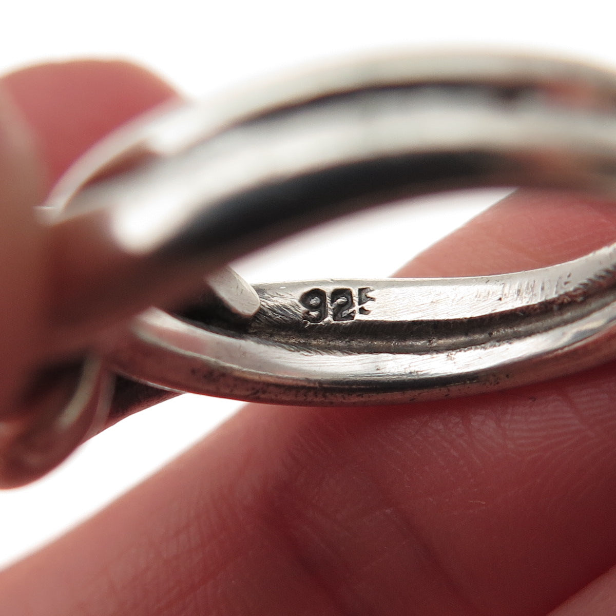 Tasco 925 Sterling Silver Vintage Modernist Oxidized Ring Size 6.75