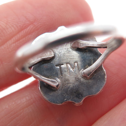 Terry Martinez Old Pawn Sterling Silver Vintage Southwestern MOP Ring Size 4.5