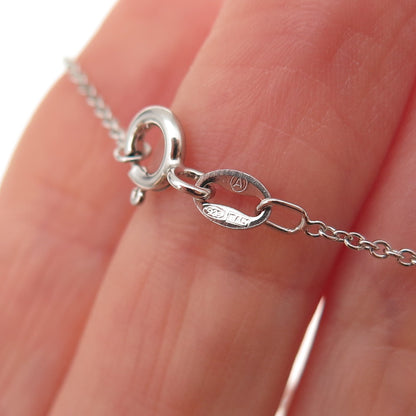 Chuck Clemency 925 Sterling Silver Real Tanzanite Cable Chain Necklace 18"