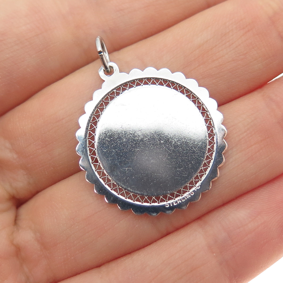 Griffith & Sons 925 Sterling Silver Vintage Happy Anniversary Charm Pendant