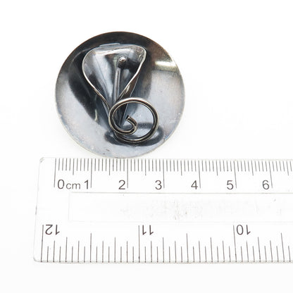 JOSEPH MASANIELLO 925 Sterling Silver Vintage Calla Lily Oxidized Pin Brooch