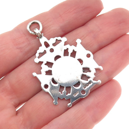 Herbert Bushell & Son Sterling Silver Antique 1928 Birmingham Cross Fob Pendant