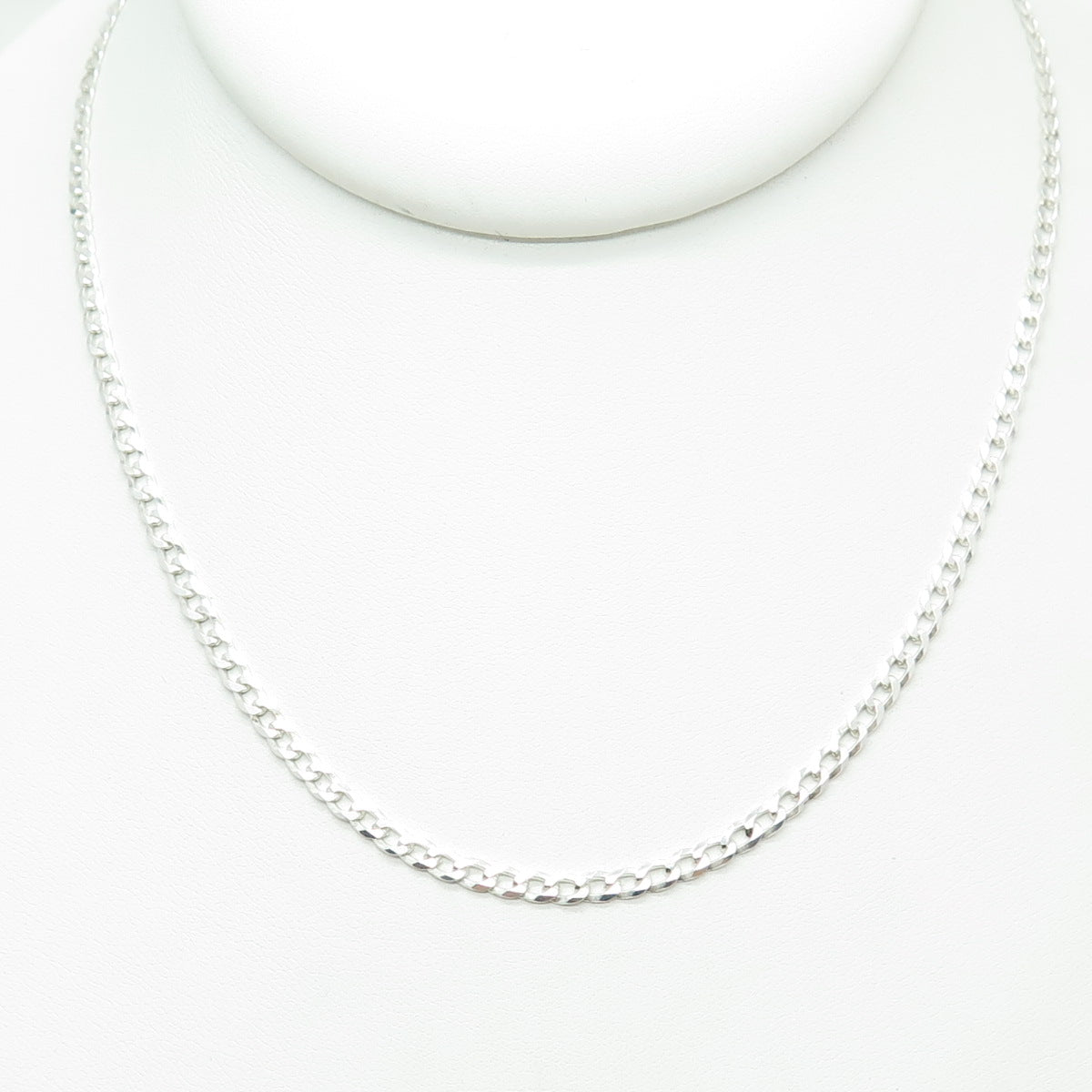 P. LUX 925 Sterling Silver Italy Curb Chain Necklace 20"