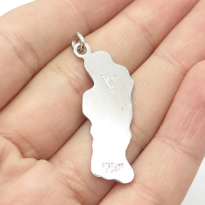 925 Sterling Silver Vintage "Grand Bahama" Island Pendant