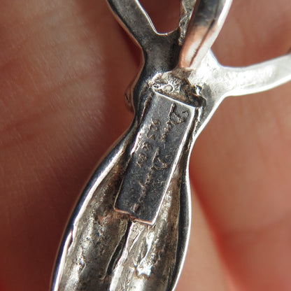 DON DESIGNS 925 Sterling Silver Vintage Mykonos Goddess Slide Pendant