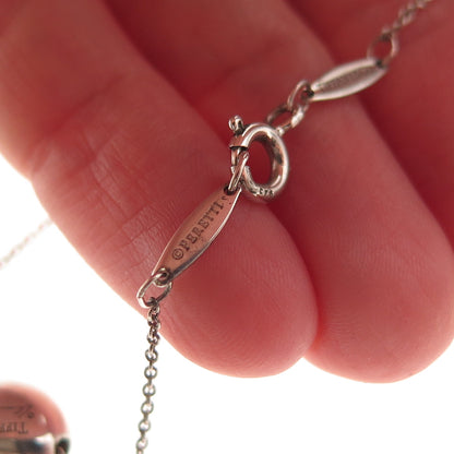 Tiffany & Co. Elsa Peretti 925 Sterling Silver Vintage Bean Chain Necklace 16"