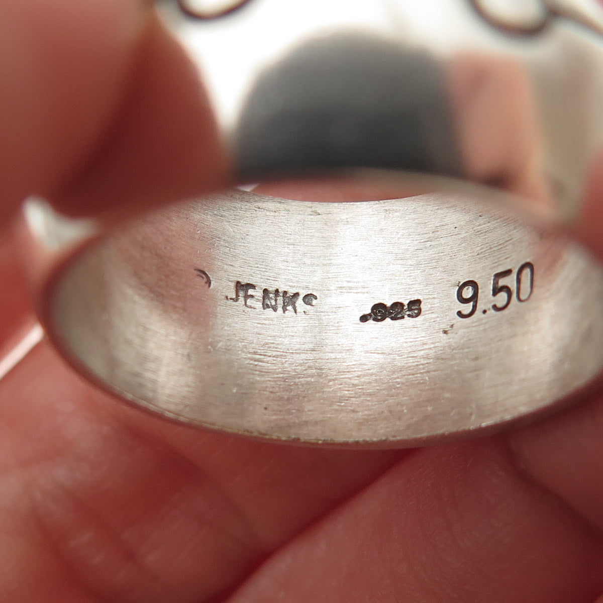 Lisa Jenks 925 Sterling Silver Vintage Modernist Ring Size 9.75