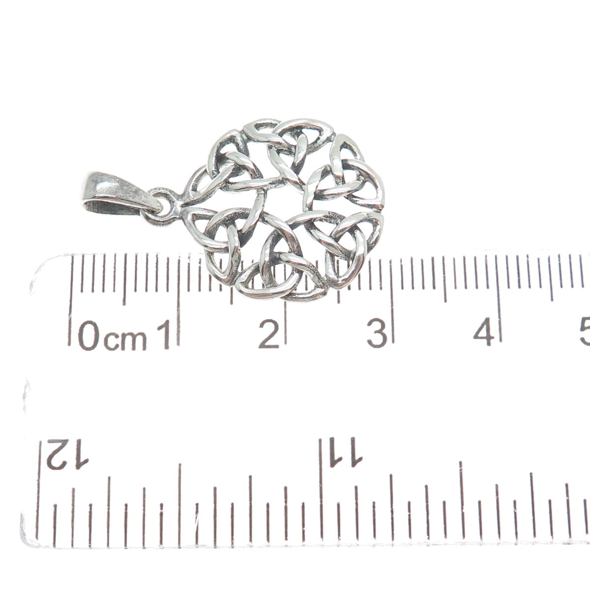 CHARLES WINSTON 925 Sterling Silver Vintage Celtic Trinity Knot Charm Pendant