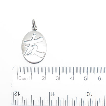 MFA Museum of Fine Arts Sterling Vintage Chinese Character Friendship Pendant