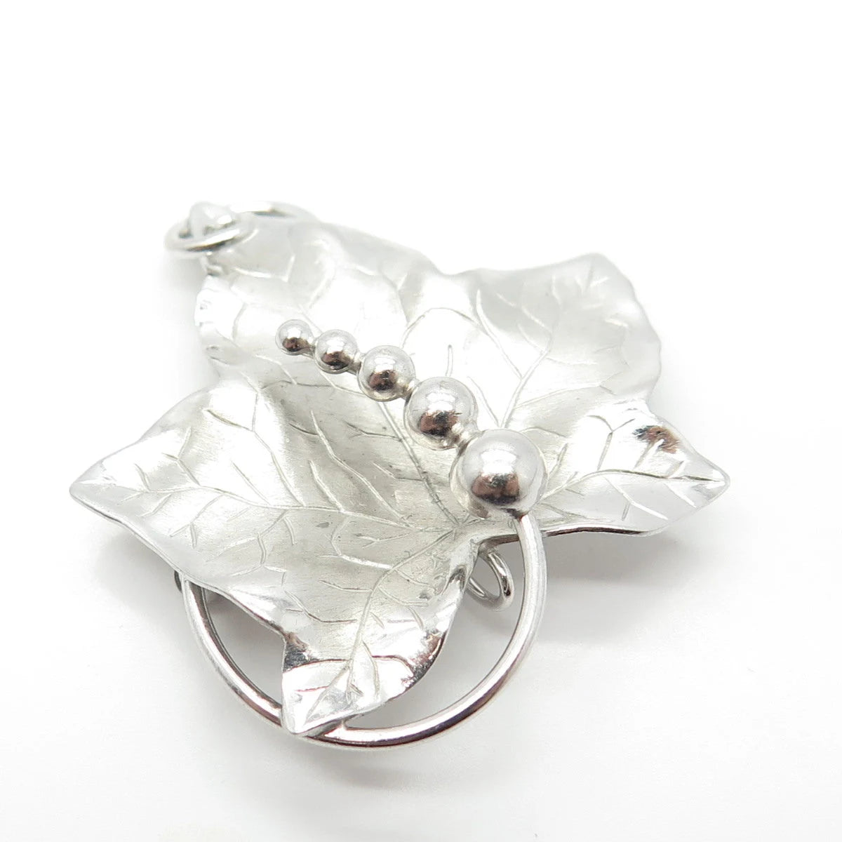 925 Sterling Silver Vintage Carl Art Grape Leaf Pin Brooch