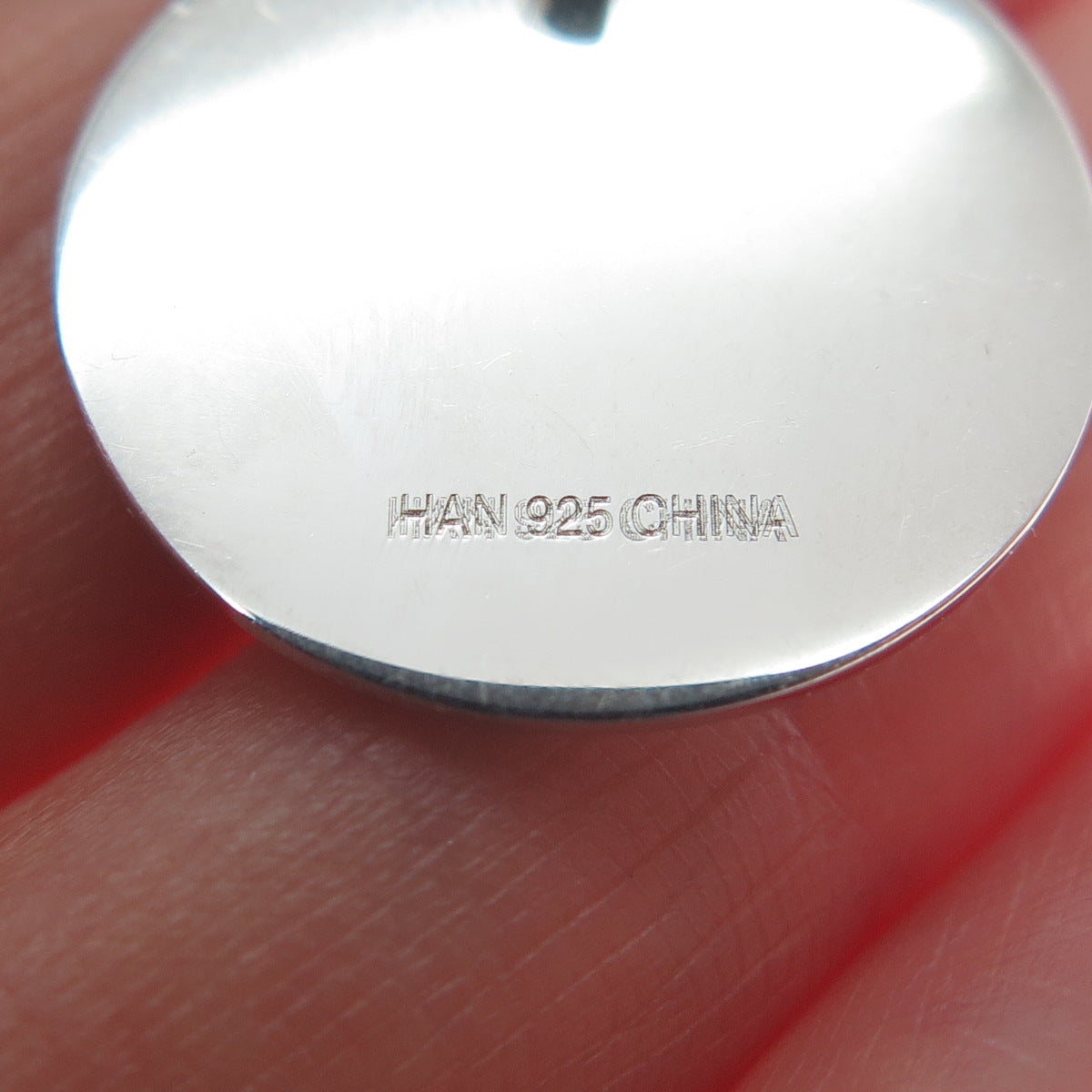 HAN Sterling Silver Real Diamond Live Your Life With No Regrets Charm Pendant