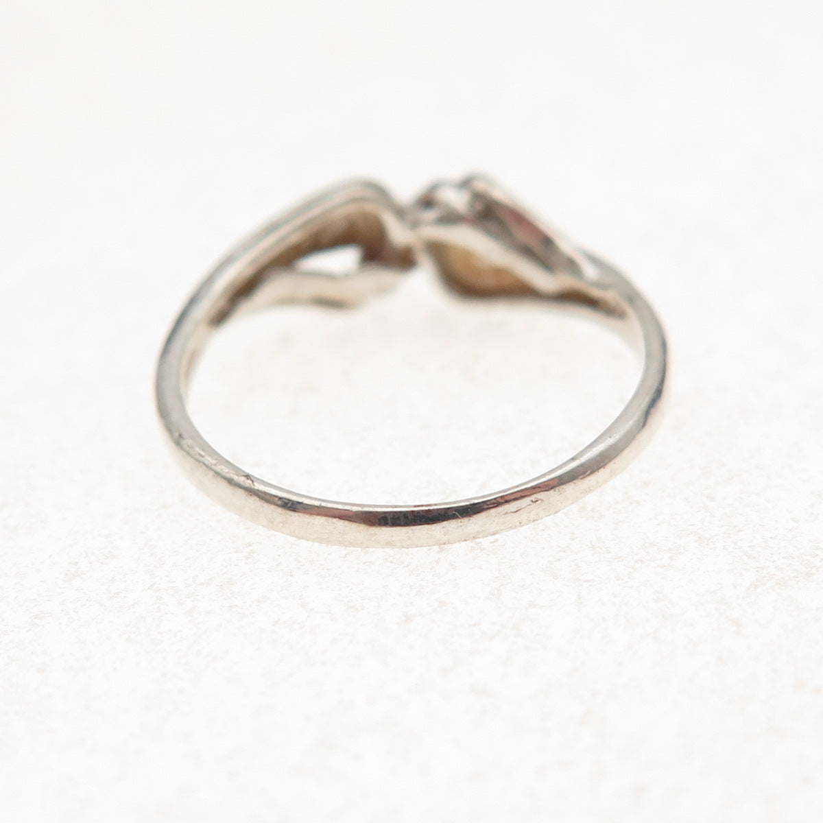 925 Sterling Silver Vintage Modernist Oxidized Ring Size 5.5