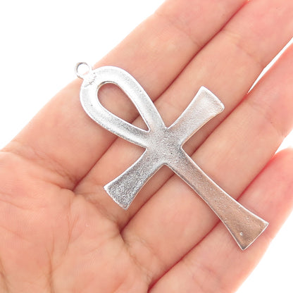 CARL ART 925 Sterling Silver Vintage Egyptian Ankh Pendant