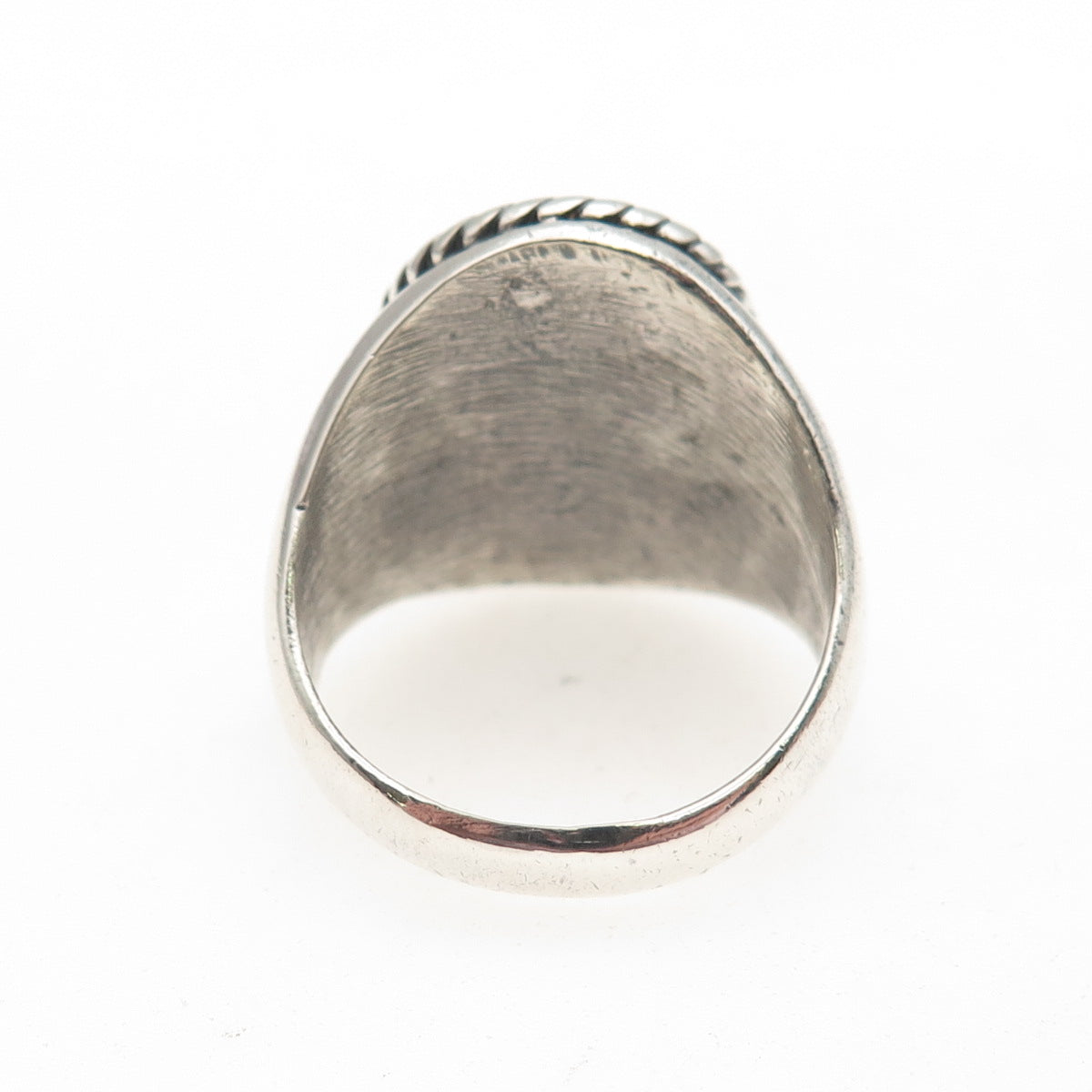 Old Pawn 925 Sterling Silver Vintage Southwestern Black Jasper Ring Size 11