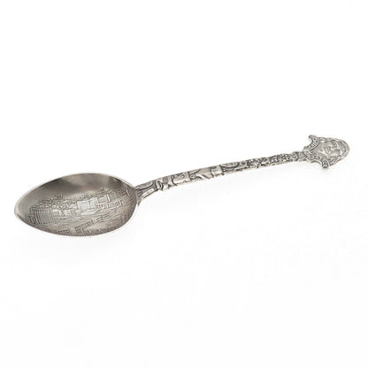 925 Sterling Antique Art Deco Pioneer Square Totem Pole Seattle Coffee Spoon