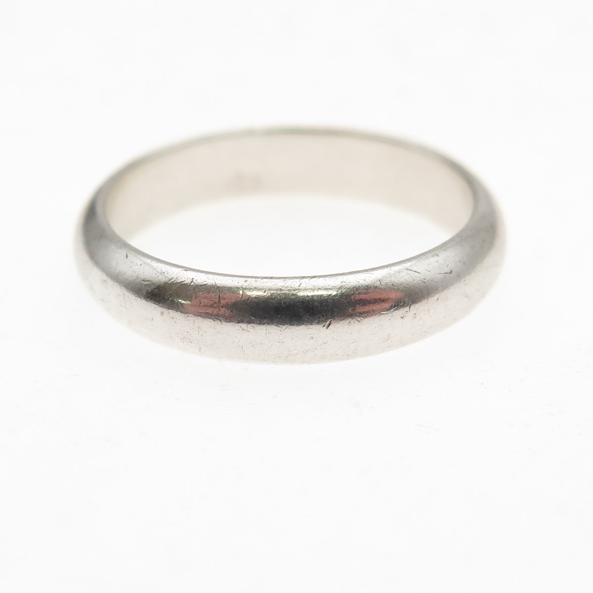 925 Sterling Silver Vintage Classic Wedding Band Ring Size 6.25