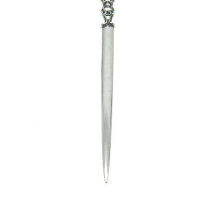 800 Silver Antique Art Deco Enamel Lausanne States & Cities Letter Opener