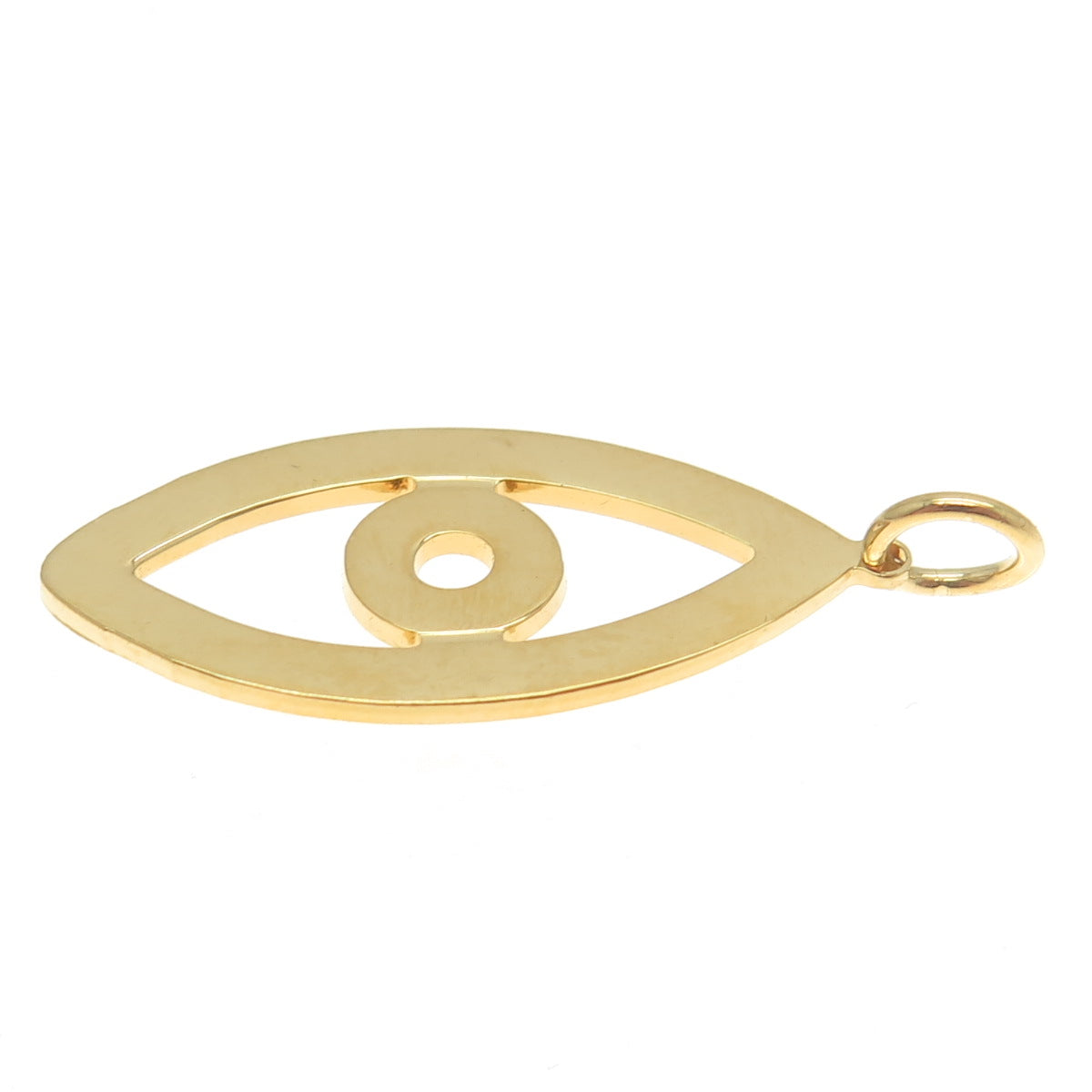 925 Sterling Silver Gold Plated Eye Symbol Amulet Charm Pendant