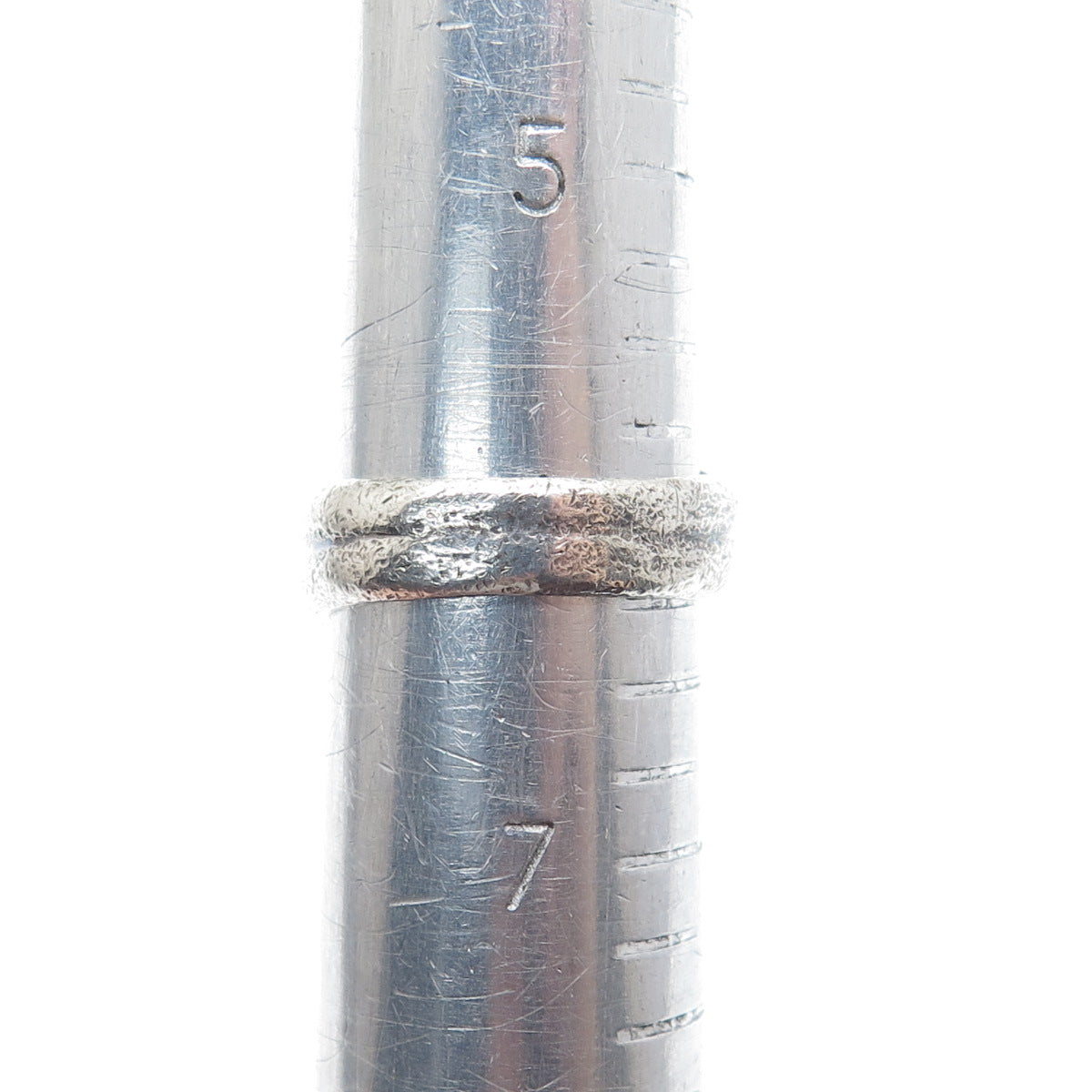 925 Sterling Silver Vintage Modernist Bypass Oxidized Ring Size 6.25
