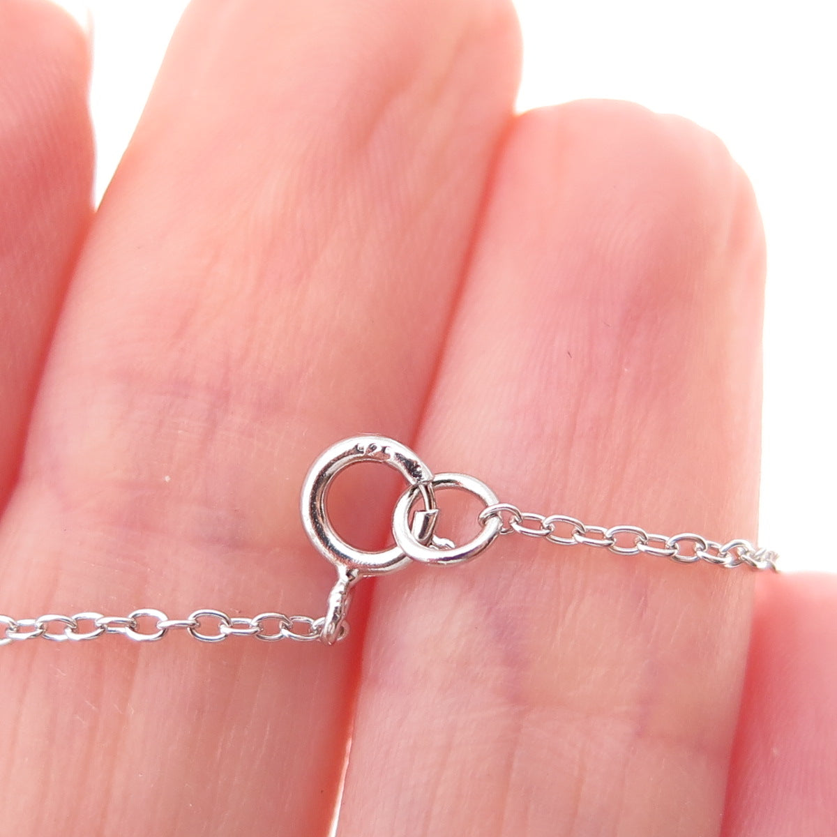 Jacmel Mauritius 925 Sterling Silver Round-Cut C Z Cable Chain Necklace 18"