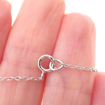 Jacmel Mauritius 925 Sterling Silver Round-Cut C Z Cable Chain Necklace 18"